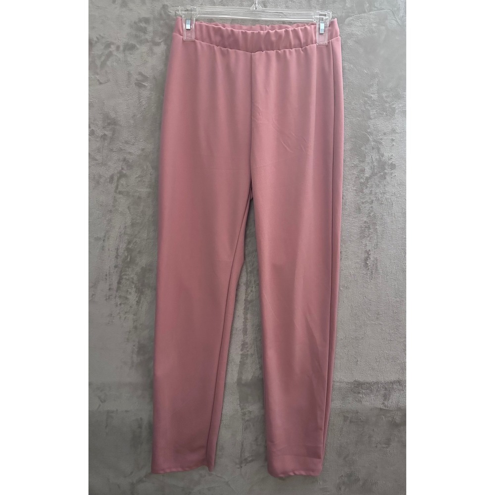 Fashion Nova Tapered Pants Womens M Pink Excellent High Waist Elastic Slim Leg